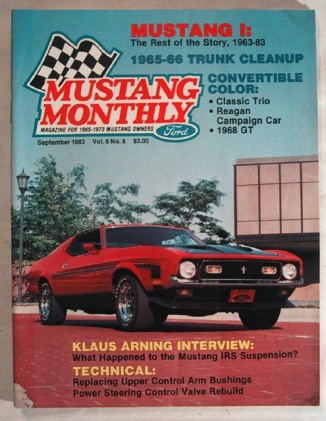 MUSTANG MONTHLY 1983 SEPT - IRS FOR THE '64 1/2 , K-CODE